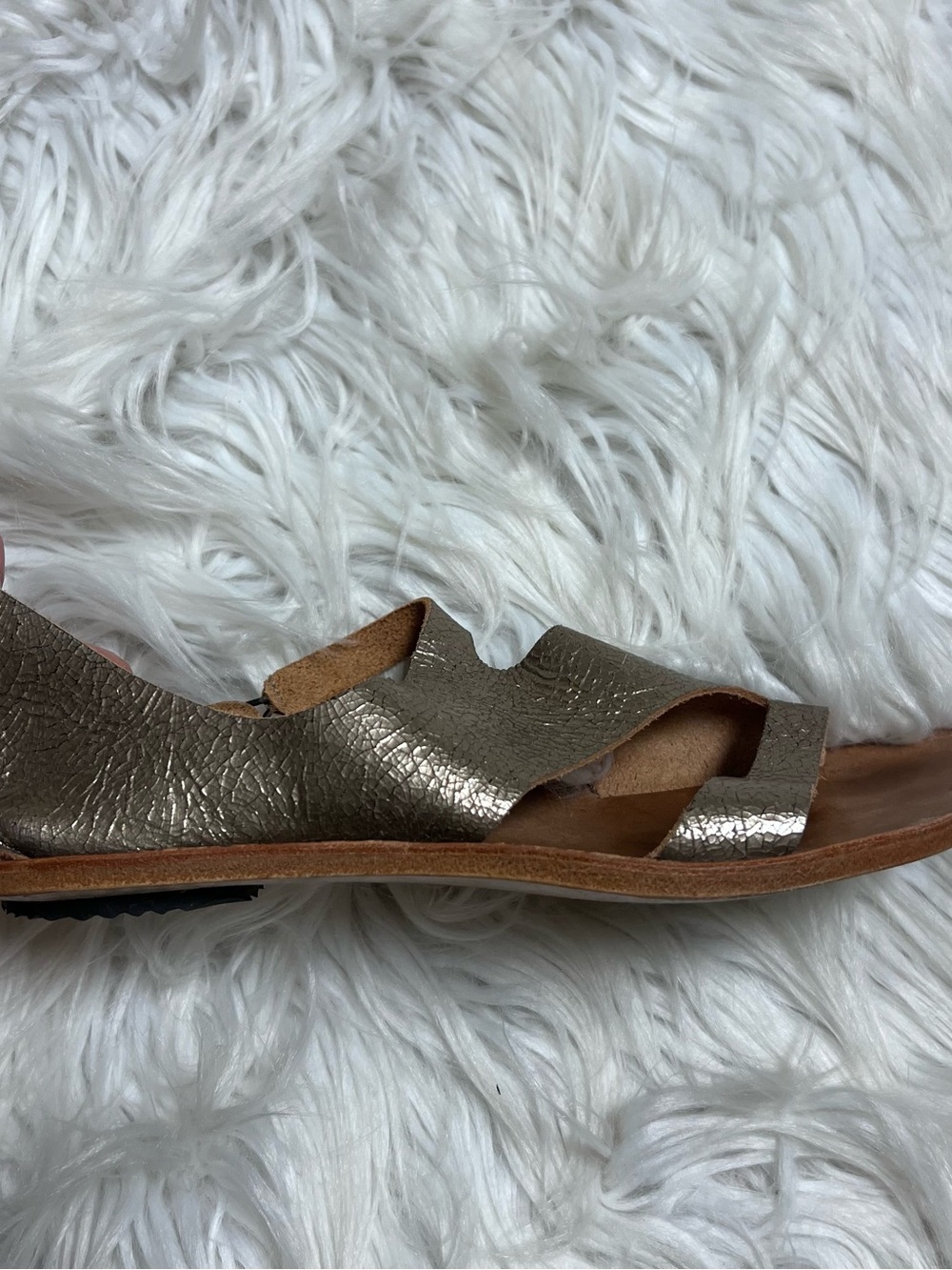 Cydwoq Leather Ankle Strap Sandal in Warm Brown - Picture 2 of 8